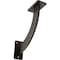 Ekena Millwork Bradford Steel Bracket, Antiqued Brass 2"W x 9"D x 9"H BKTM02X09X09BRABS - alternate 1